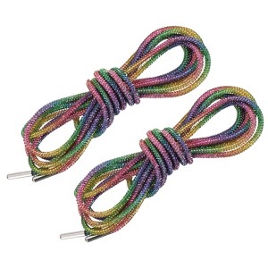 Unique Bargains Rhinestone Drawstring Cords Replacement Glitter Shoelaces 2 Pcs - 1 of 4