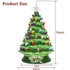 SUGIFT 15" Ceramic Christmas Tree Pre-lit Hand-Painted Tabletop Holiday Tree W/Power Cord - 3 of 4