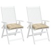 vidaXL Pallet Seat Cushions 2 pcs - Beige, 19.7"x19.7"x2.8", Water-Resistant Oxford Fabric, Comfort Hollow Fiber Filling, Versatile Indoor/Outdoor Use - 4 of 4