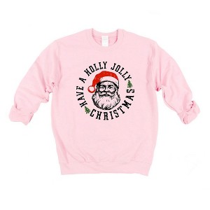 Simply Sage Market Women's Graphic Sweatshirt Holly Jolly Santa - 1 of 2