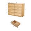 QingMoon Large 8 Drawer Dresser, Wood Storage Dresser with Gold Handles and Sturdy Frame for Living Room, Bedroom - 3 of 4