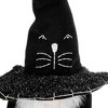 NAYSAYE Party Decoration and Accessories Fabric Sitting Gnome Figurine with Broomstick for Halloween Decor, Black and White, 4.3"*4"*26.8" - 2 of 4