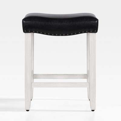 WestinTrends Upholstered Saddle Seat Bar Stool