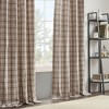 PAGED 50x84 Inch Back Tab Yarn Dyed Plaid Weave Blackout Curtains,Curtain Panels with Fleece Lining for Living Room,Bedroom - 2 of 4