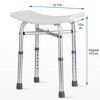 Shower Bench Shower Chair for Bathroom Bathtub with Adjustable Height Legs Bear 350 lb Capacity Slip Resistant - 4 of 4