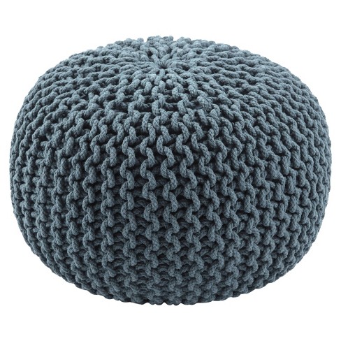 Knitted pouf sale ottoman target