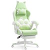 Racxily Cat Gaming Chair with Paw Lumbar Cushion, PC Video Gamer Chair for Teens & Women - 2 of 4