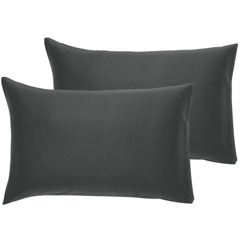 100% Cotton Charcoal Gray Pillow Cases Standard Size / Queen Size Set ...