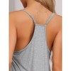cheibear Women's Modal Racerback Cami Top with Shorts Pajama Set - 4 of 4