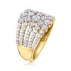 Ross-Simons 1.80 ct. t.w. CZ Multi-Row Ring in 18kt Gold Over Sterling - 3 of 4