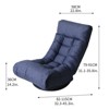 Angel Sar 360 Floor Chair with Padded Stool, Reclining Chair with Folding Adjustable Backrest, Navy Blue - 2 of 4
