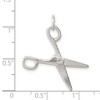 Black Bow Jewelry Sterling Silver 3D Moveable Polished Scissors Pendant - 4 of 4