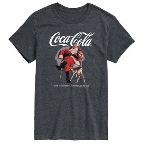 Men's - Coca Cola - Sitting Santa Short Sleeve Graphic T-Shirt - 1 of 4