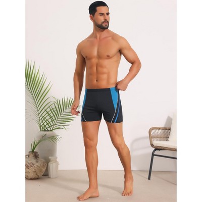 INSPIRE CHIC Men's Color Block Adjustable Drawstring Pool Swimming Shorts 2 Packs 1 Blue 1 Yellow 30 — фото 2