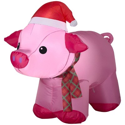 Gemmy 3ft Pig Inflatable Christmas Decoration