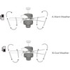 Warehouse Of Tiffany Tierna 5-Blade 52" Rustic Bronze Lighted Fan Two-Color Blades Reversible with Remote Control - 3 of 3