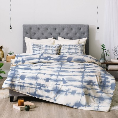 Twin Jacqueline Maldonado Lateral Slate Comforter Set Blue - Deny Designs