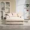 TiramisuBest Corduroy lazy sofa With 3 back pillows,Comfy Sofa- Deep Seat Couch for Living Room - 2 of 4