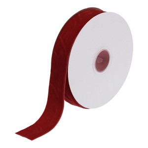 Unique Bargains Soft Single Face Spool Silky Velvet Ribbon for Bouquets DIY Crafts - 1 of 3