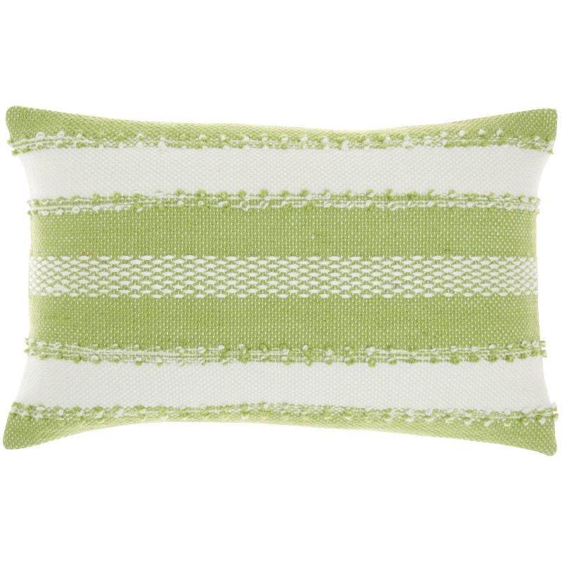 Woven Striped and Dots Indoor/Outdoor Throw Pillow  - Mina Victory, 1 of 9