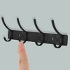 Unique Bargains Wall Mount Coat Rack with Hooks Used for Hanging Hat Towel Bathrooms - 4 of 4