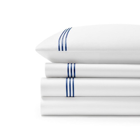 ComforTwill Sheet Set, White Stripe, Twin XL - Standard Textile Home