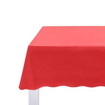 108" x 52.2" Classic Scalloped Edge Plastic Table Cover Red - Spritz™