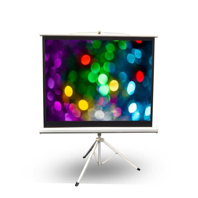Pyle 50 Inch Fold Out Roll Up Video Projector Viewing Display Screen w/ Stand, 2 of 7