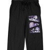 KPop Demon Hunters Rumi Mira & Zoey Character Panels Adult Black Sleep Pajama Pants - 2 of 4