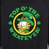 Women's - Garfield - Top O The Whatever Lightweight French Terry Wide Neck Long Sleeve Shirt - 2 of 4