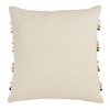 Saro Lifestyle Pom Pom Applique Pillow - Down Filled, 18" Square, Multi - 2 of 3