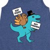 Girls' - Instant Message - Eat Pizza Turkey Dino Graphic Sleeveless Aline Dress - 2 of 4