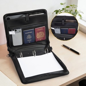 A4 Zipper Binder with Accordion File – Large Capacity Portable