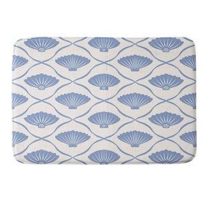 Deny Designs thespacehouse Coastal Ocean Blue Seashells Memory Foam Bath Mat - 1 of 4