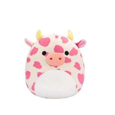 Squishmallows 12" Evangelica Pink Spotted Cow with Heart Nostrils Plush