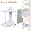 Floating Book Shelves 3 Pack 6 - Tier Heavy Duty Metal Bookcase Vertical Hanging Wall Organizer Space - Saving White Bedroom - 2 of 4