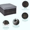 Sonkuki 4-Piece Patio Conversation Set with Ottoman and Tempered Glass Coffee Table - 4 of 4