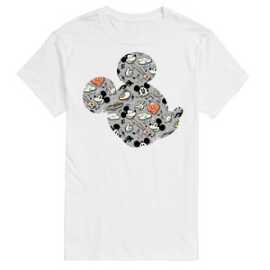 Men's - Disney - Mickey Pattern Silhouette Short Sleeve Graphic T-Shirt - 1 of 4