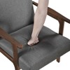 Sapphtopaz 1pc Accent Chair with Solid Rubberwood Frame Upholstered Lounge Chair Living Room Chair Comfy Chair Home Furniture for Living Room - 3 of 4