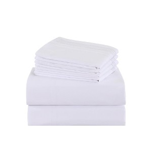 Marcielo 4/6 Pcs Soft Solid & Embroidery Bed Sheets Set - 1 of 4