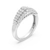GILDED 1/2 CTTW Lab Grown Diamond Graduated Band Ring in Sterling Silver, Size 7 - 2 of 4