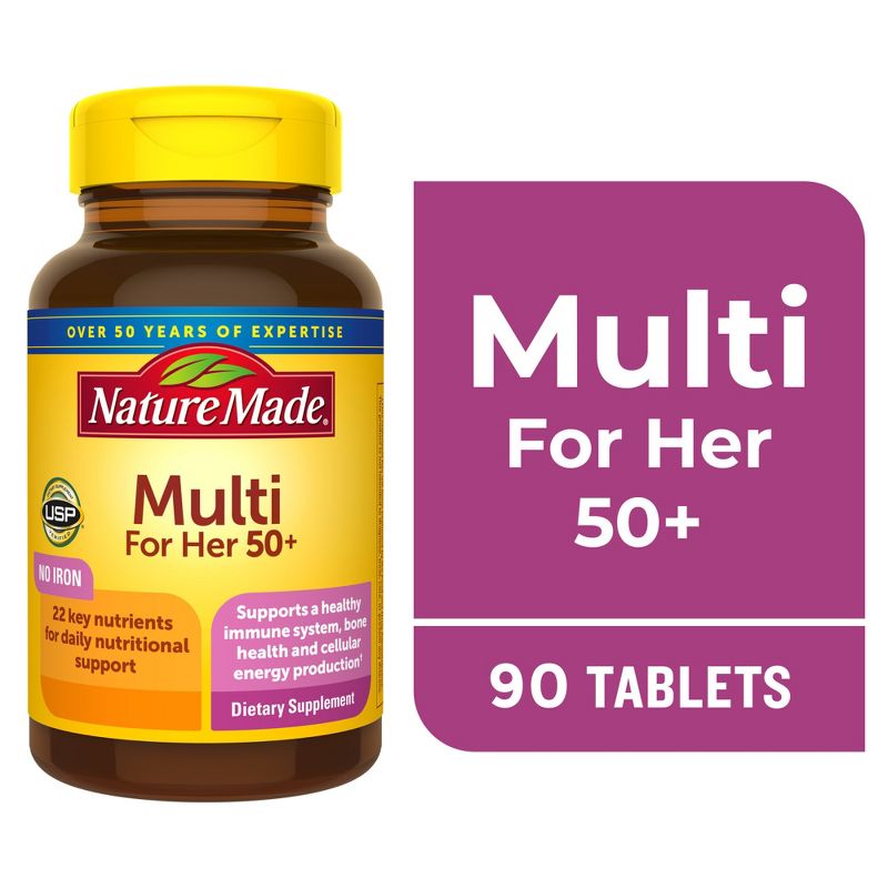 Nature Made Women&#39;s 50+ Multivitamin Tablets - 90ct, 3 of 10