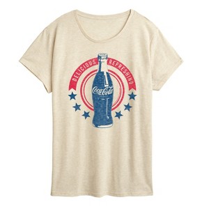 Women's - Coca-Cola - Bottle Delicious Refreshing with Stars Short Sleeve Graphic T-Shirt - 1 of 4