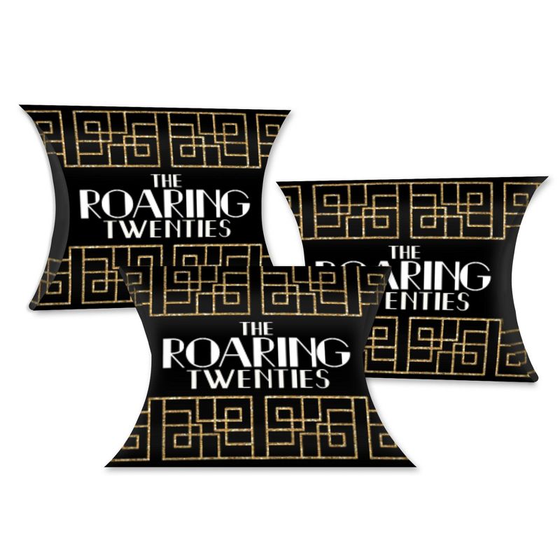 Big Dot of Happiness Roaring 20’s - Favor Gift Boxes - 1920s Art Deco Jazz Party Petite Pillow Boxes - Set of 20, 1 of 9