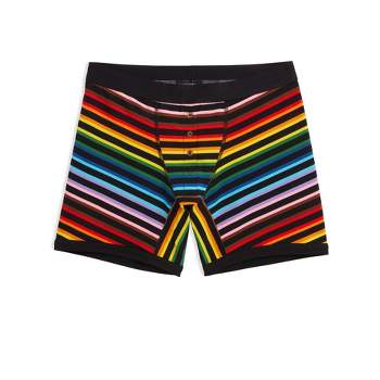 TomboyX Iconic Briefs, Super Soft Cotton, All Day Comfort, Size Inclusive  (3XS-6X) Black Rainbow X Small
