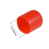 Unique Bargains Rubber Vinyl Round Tube Bolt Thread Protectors End Caps Cover Red 50 Pcs - 3 of 4