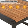 4-Pieces Outdoor Iron L-Shaped Sectional Sofa Set with Coffee Table and Soft Cushion - 4 of 4