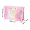 Unique Bargains Women's Letter E Makeup Bag Pink 1 Pc - 3 of 3