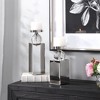 Uttermost Lucian Candleholders Set of 2 – Polished Nickel Steel Frame with Crystal Accents, 14.5" H - 2 of 4