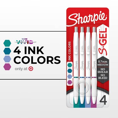 Sharpie S-Gel Pen 4pk 0.7mm Bright Assorted Ink Colors